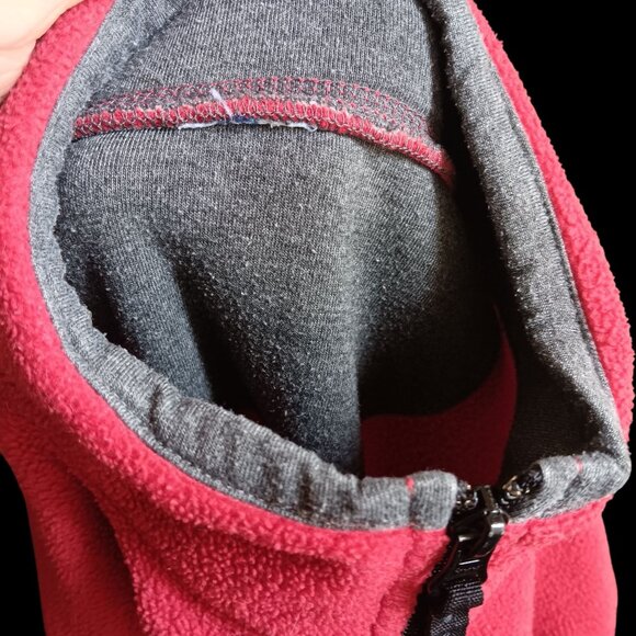 Old Navy Men's Jacket 1/4-Zip Fleece Pullover Shirt Red Sweater Jacket - Picture 6 of 6